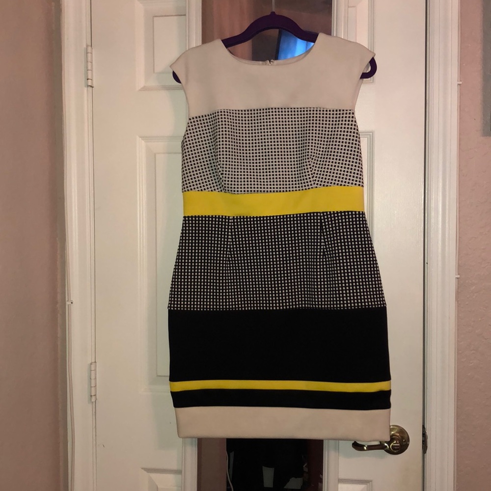 Black, Yellow and White Dress ( Never Been Worn)